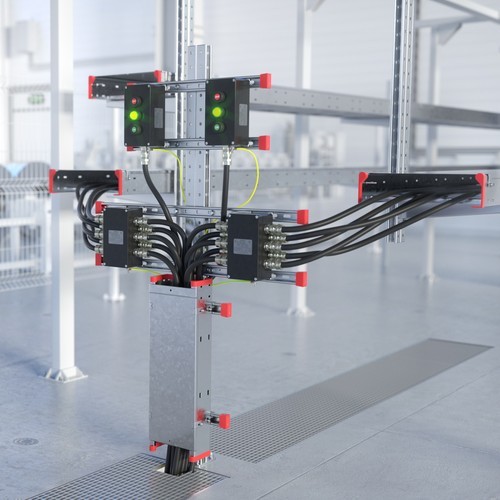 EX-E4SPR06 ДКС - Комплект монтажных профилей на стойку для крепления 4 оболочки(ек) с видом защиты Ex e горячеоцинкованный, длина 600 мм
