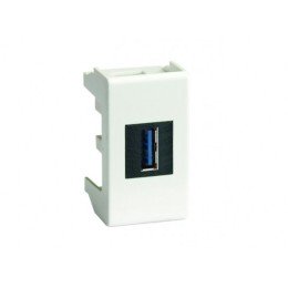 USB 3.0 розетка, Viva, белая, 1 мод. 43018 DKC
