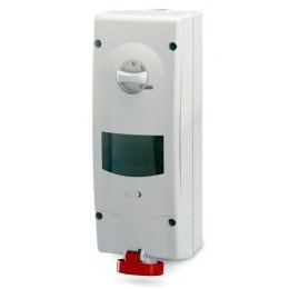 Розетка настенная с механической блокировкой и DIN-рейкой на 6 модулей IP67 16А 3P+E 400В DIS5681686 DKC
