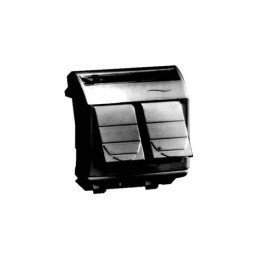 Ком.роз. двойная RJ45 кат.6 экран. (8P8C, Hyperline, Dual IDC: 110&Krone) Brava, черн., 2мод 77453N DKC
