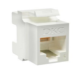 Модуль Keystone RJ45 CAT6 неэкранированный, 180 градусов, белый RNK6U180WH DKC
