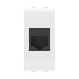 Компьютерная розетка RJ-45, кат.5E (разъем AMP), белая, 1мод. 76646B DKC
