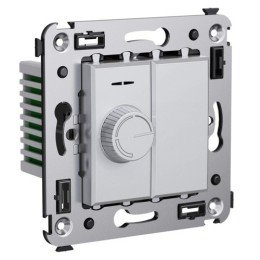 Диммер поворотный в стену, "Avanti", "Закаленная сталь" 4404133 DKC
