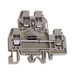 DAS.4/D60, 2х уровневый проходной зажим бежевый 4 кв.мм с диодом между уровнями 60В ZDSD060 DKC
