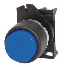 Кнопка выпуклая без фиксации, синяя ABDTR4 DKC

