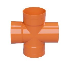 Крестообразное соед. для двустенных труб, 90 град., полипропилен, д.160мм 022160 DKC
