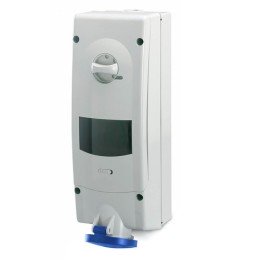 Розетка с механической блокировкой и предустановленным модульным оборудованием. 2P+E, 16А (УЗО 25А+АВ 16А), IP44 DIS5671683RM DKC
