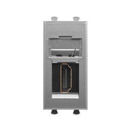 HDMI розетка модульная, тип А-А, "Avanti", "Закаленная сталь", 1 модуль 4404251 DKC
