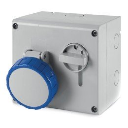 Розетка настенная с механической блокировкой и верхним расположением разъема IP67 16А 2P+E 230В DIS5051683 DKC
