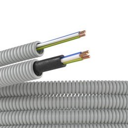 Труба ПВХ гибкая гофрированная д.16 мм с проводом РЭК ГОСТ+ ПВ-1(ПуВ)3*1,5, 25м 9P91625 DKC
