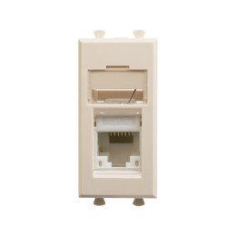 Компьютерная розетка RJ-45 модульная, кат.5е, "Avanti", "Ванильная дымка", 1 модуль 4405461 DKC
