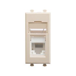 Компьютерная розетка RJ-45 модульная, кат.6, "Avanti", "Ванильная дымка", 1 модуль 4405291 DKC
