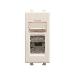 Компьютерная розетка RJ-45 модульная, кат.5е экран, "Avanti", "Ванильная дымка", 1 модуль 4405361 DKC
