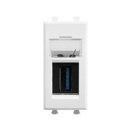 USB 3.0 розетка модульная, тип А-А, "Avanti", "Белое облако", 1 модуль 4400301 DKC
