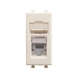Компьютерная розетка RJ-45 модульная, кат.6 экран, "Avanti", "Ванильная дымка", 1 модуль 4405391 DKC
