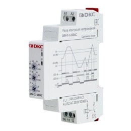 Реле контроля напряжения однофазное,  тип DRV, конфигурация контакта 1CO, 220В AC DRV-C-1-220AC DKC