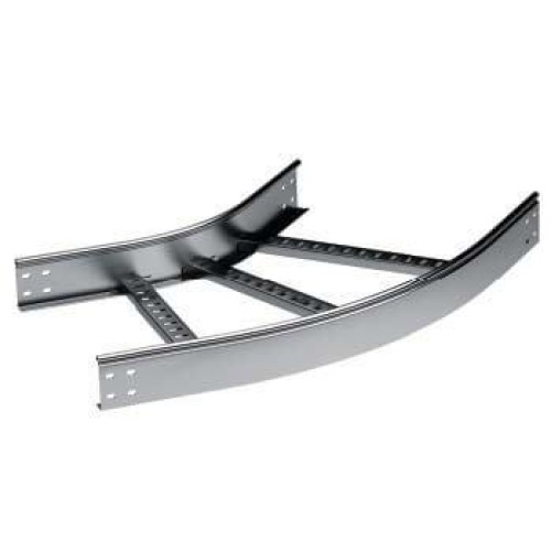 LIC0565KHDZ ДКС - Угол горизонтальный 45 градусов 50x500 R-600, лонжерон 1,5 мм, горячеоцинкованный, в комплекте с крепежными элементами и соединительными пластинами, необходимыми для монтажа
