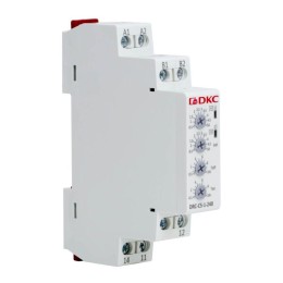Реле контроля тока, тип DRC, 0.5-5А, конфигурация контакта 1CO, 24-240 AC/DC DRC-C5-1-240 DKC