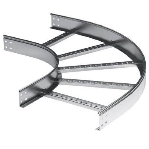 LIC5920KHDZ ДКС - Угол горизонтальный 90 градусов 50x200, R900, в комплекте с крепежными элементами и соединительными пластинами, необходимыми для монтажа, горячецинкованный
