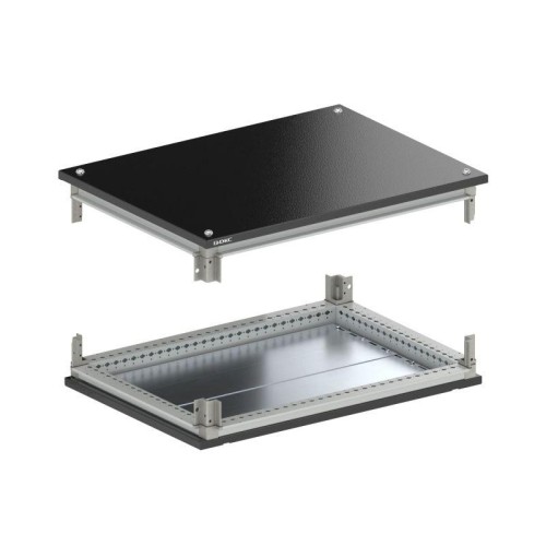 R5NKTB144 ДКС - Крыша и основание RAL9005 с направляющими для корпусов CQE N, ШхГ 1400х400 мм, комплект RAM block
