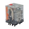 IR-230AC-3CO-D ДКС - Реле миниатюрное силовое, 3CO, ком. ток 16А, AgSnO2, напряжение 230V AC, опция: тест-кнопка+светодиод