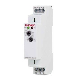Реле времени, задержка включения, конфигурация контакта 1CO, AС/DC 12-240В DRM-TA-1-240 DKC