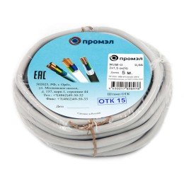 Кабель NUM-O 2х1.5 Промэл бухта 5м
