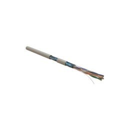 Кабель витая пара F/UTP кат.5E 4х2х24AWG solid PVC FUTP4-C5E-S24-IN-PVC-GY-305 сер. (м) Hyperline 42052