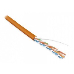 Кабель витая пара U/UTP кат.5e 4х2х24AWG solid LSZH нг(А)-HF UUTP4-C5E-S24-IN-LSZH-OR-305 оранж. (уп.305м) Hyperline 46858