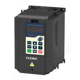 Преобразователь частоты, 1ф. питание 220В, выходная мощность 1,5 кВт, встроенный тормозной прерыватель и ЭМС фильтр V2000-S01P5G DKC